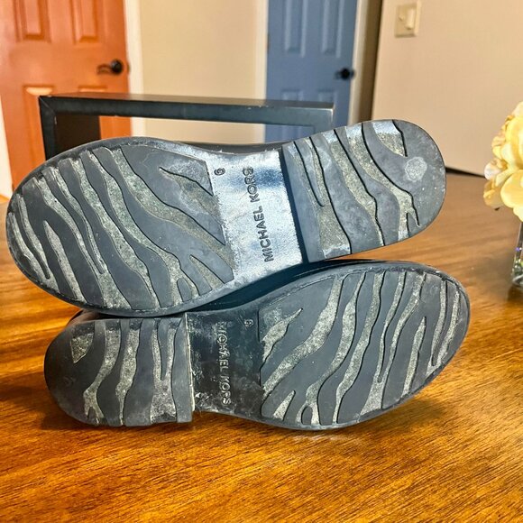 Michael Kors Black Sutter Signature Logo Mid-Calf Pull-On Rain-Bootie Size 8 - Picture 6 of 7